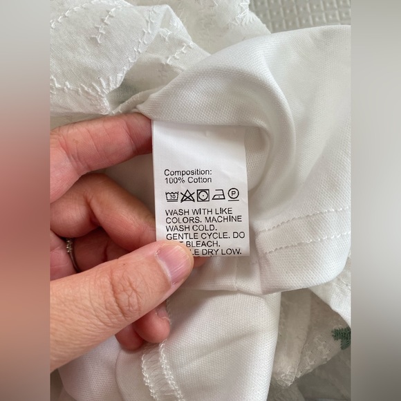 DAZY Floral Embroidery Eyelet Embroidery Tie Back Dress size M - Picture 10 of 13